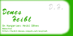 denes heibl business card